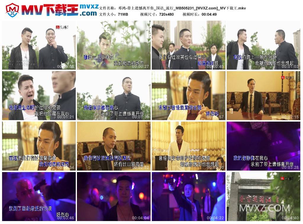 邓鸿-带上遗憾离开你_国语_流行_MB505231